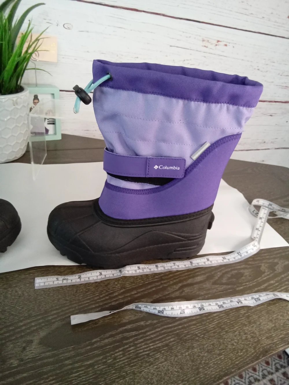 NWT Columbia Kids Waterproof 200g Insulated Winter Snow Boots Purple Size 13